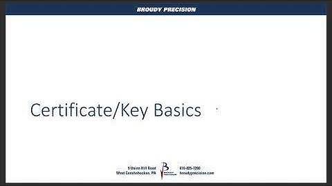 Certificates & Niagara - Certificate/Key Basics
