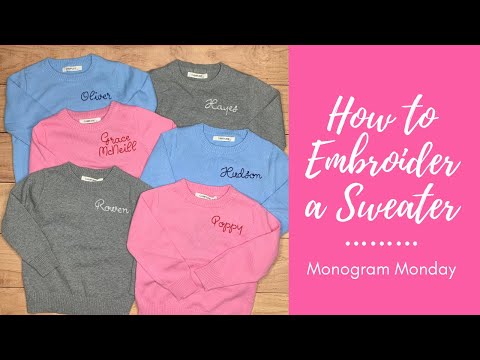 Video: How To Embroider On Sweaters