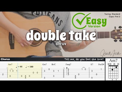 double take (Easy Version) - dhruv | Fingerstyle Guitar