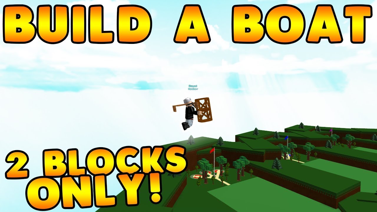 *new* two block only glitch! build a boat for treasure