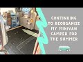 Dodge Stow-n-Go Seat Storage Capacity & Reorganizing My Minivan Camper Conversion for Summer Travel