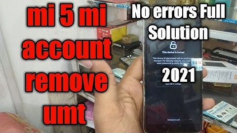Redmi 5 Mi account remove by umt
