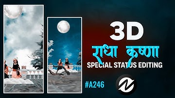 3D Trending Behind Object Status Video Editing | 4k Full Screen Moving Editing Tutorial Node Video