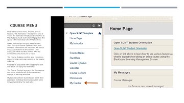 Blackboard Course Navigation