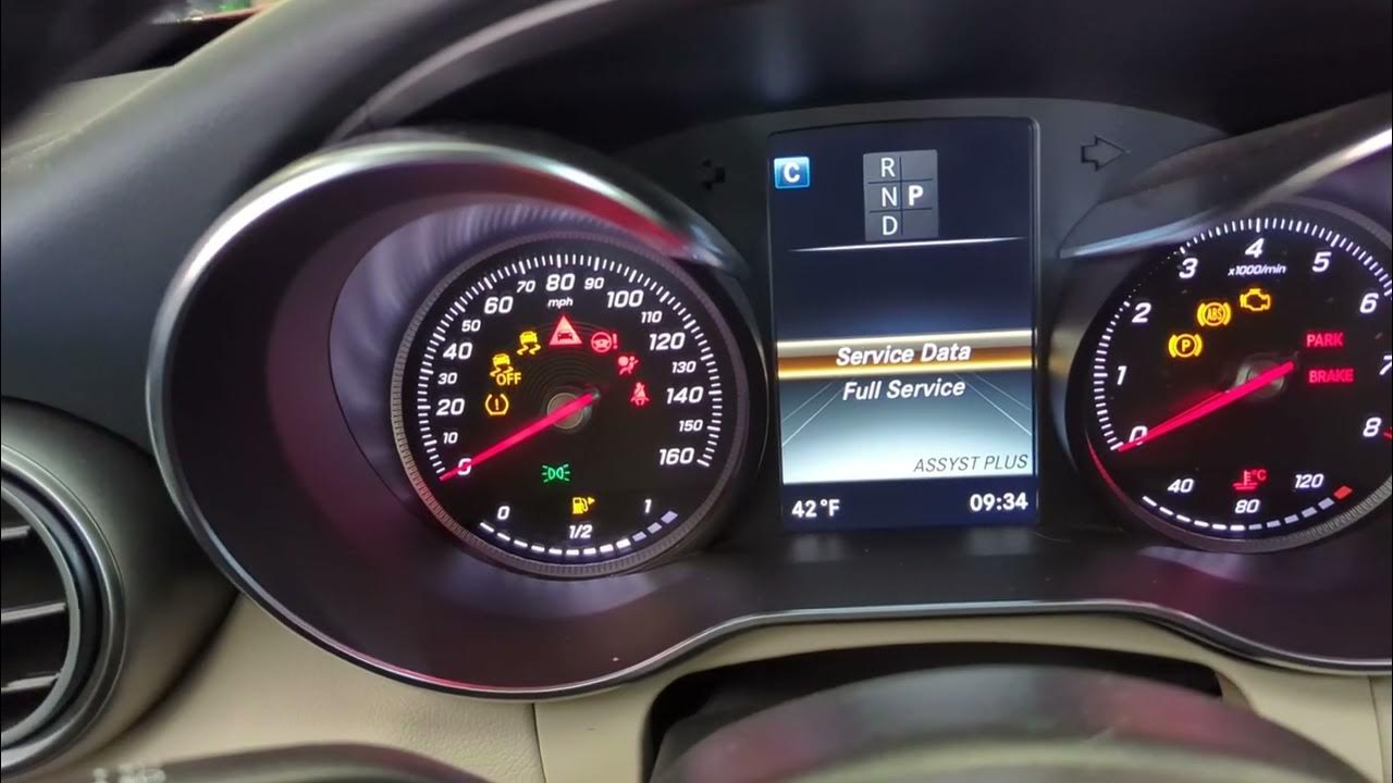 2017 Mercedes C300 service reset procedure. oil change reminder reset