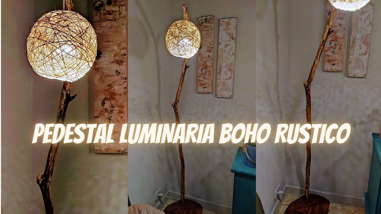 Como fazer uma luminária rústica farmhouse - YouTube