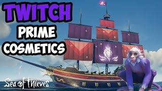 Sea of Thieves - Twitch Prime Loot - Ship Livery, Pet & Emotes