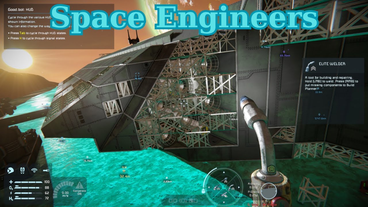Space Engineers (E-67) The new backup Thrusters - YouTube