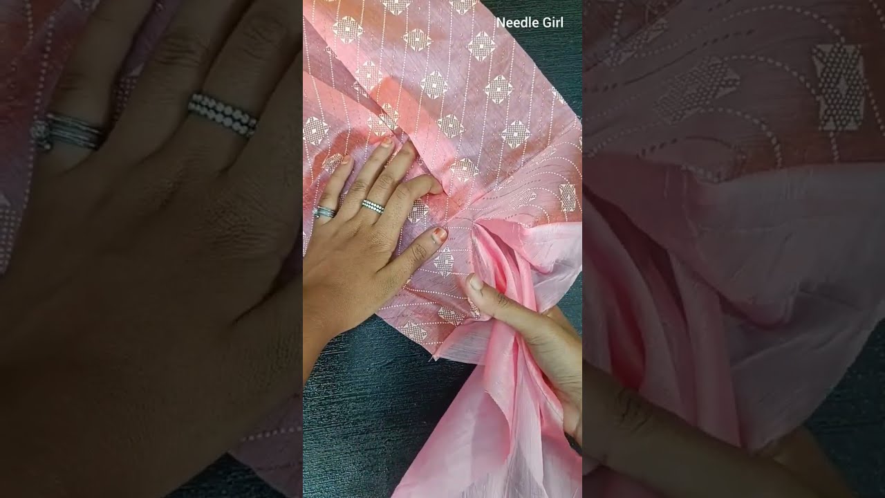 How To Design Bow Sleeves On Lining Suit Needle Girl Shorts Youtubeshorts