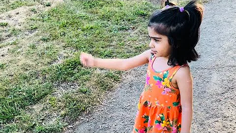 Allena plays at the fun outdoor playground |  Ente...