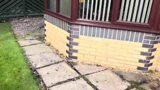 Globalstone Porcelain Patio In Hawarden Flintshire By Cheshire Paving Company - Before