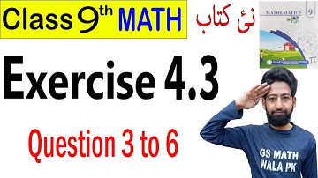 class 9 math new book chapter 4 exercise 4.3 Q.3 to 6 | Class 9th Math New book Exercise 4.3