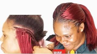 MIND BLOWING FISH BONE CORNROW HAIRSTYLE / NEW CORNROW HAIRSTYLE screenshot 4