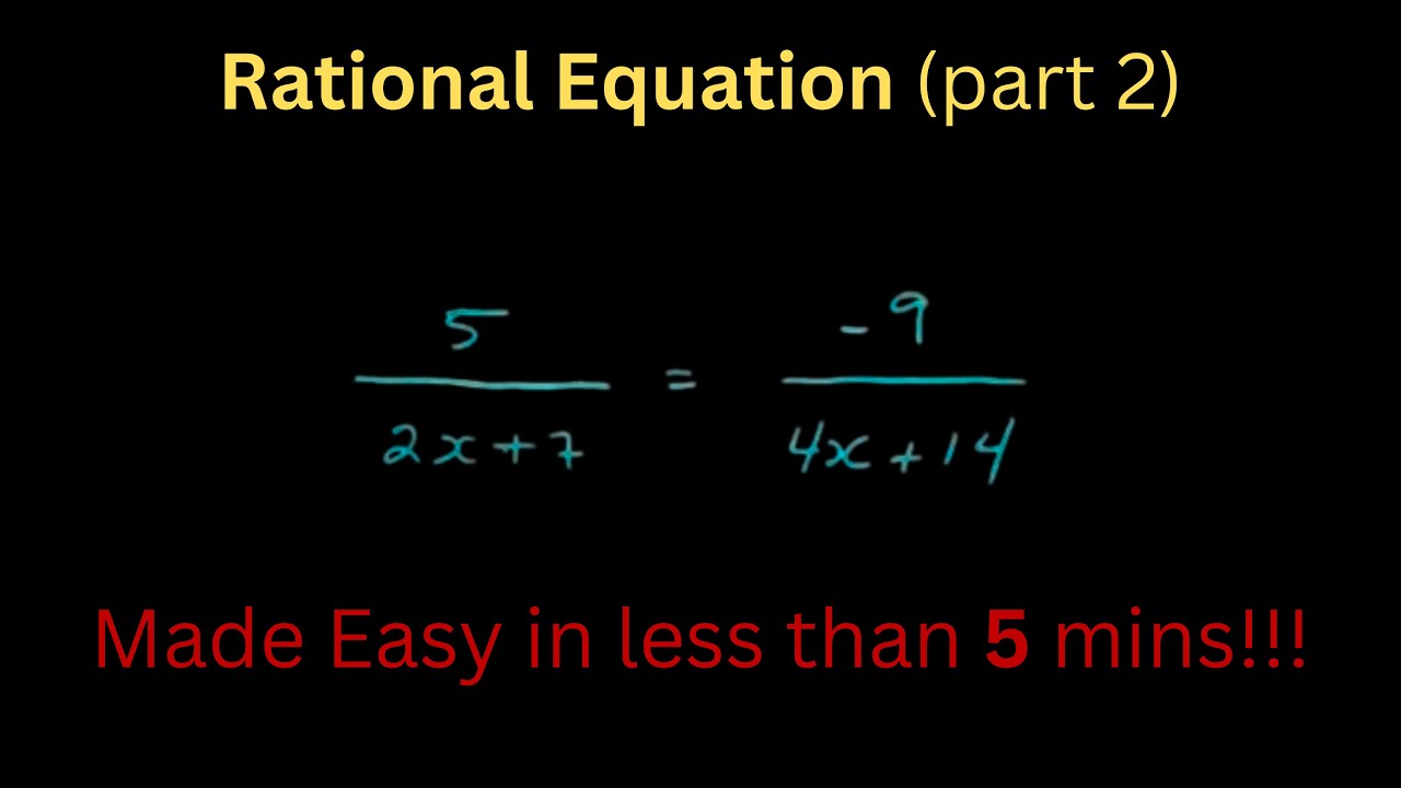 Solving Rational Equations (Part II), STEP-BY-STEP GUIDE! Pre-Calculus ...