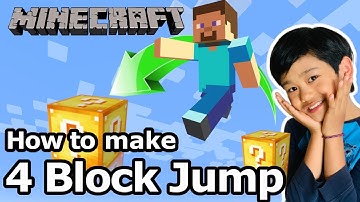 How to make a 4 BLOCK JUMP‼️Easy Peasy😊Minecraft Parkour