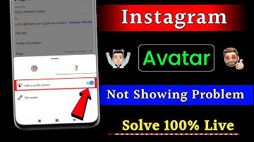 Instagram Avatar Add To Profile Picture Not Showing || Problem Solved