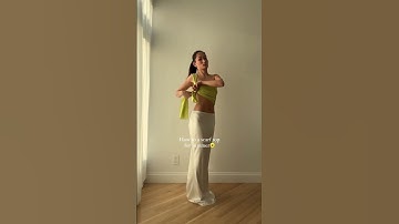 Summer tricks: How to tie a scarf top 🌴 #summer #shorts #diy #scarf #top #tutorial #summeroutfits