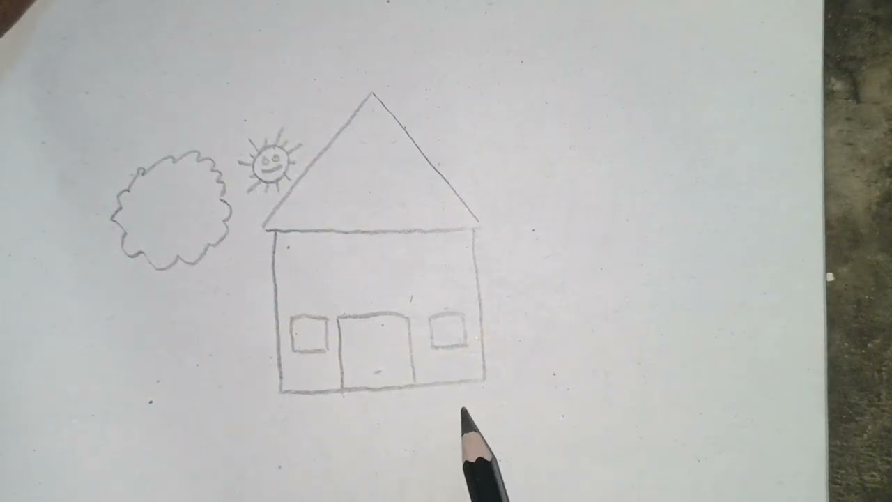 How to draw a beautiful house 🏠