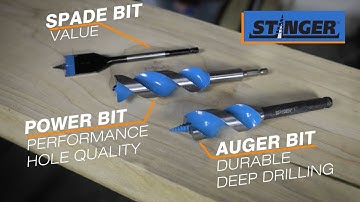 Stinger Spade, Power & Auger Bits - Comparison