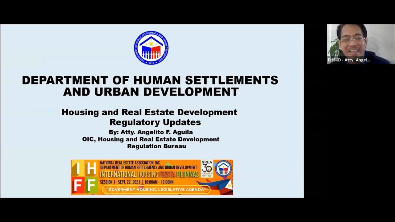 NREA IHFF guest speaker, DHSUD OIC Angelito Aguila ,Housing & Real Estate Dev't & Regulation Bureau