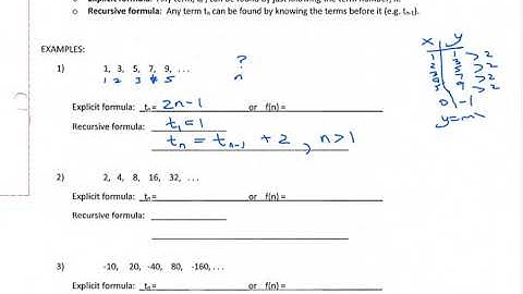 Sequences   Explicit and Recursive formula