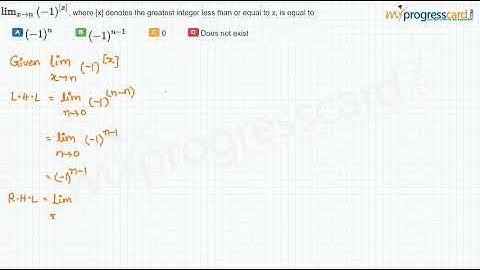 where [x] denotes the greatest integer less than or equal to x, is equal to