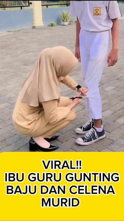 DI DUGA KARNA MELANGGAR PERATURAN SEKOLAH, SANG GURU GUNTING SERAGAM MURID😭 #ibuguru #shorts