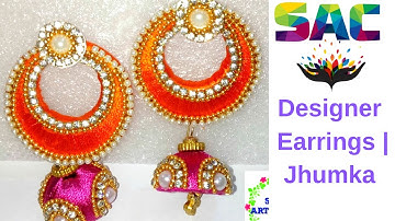 DIY | How to make Designer Silk Thread Earrings at Home | Tutorial | Silk thread earrings