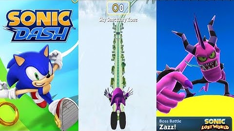 sonic dash game, sky sanctuary zone with espio.tech wice game 2021