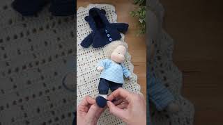 Custom made 7 inch /18 cm Waldorf baby doll boy #handmade #waldorfdoll #handmadedoll #ragdoll