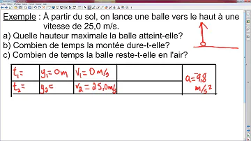 Quelles sont les lois de la chute libre ?