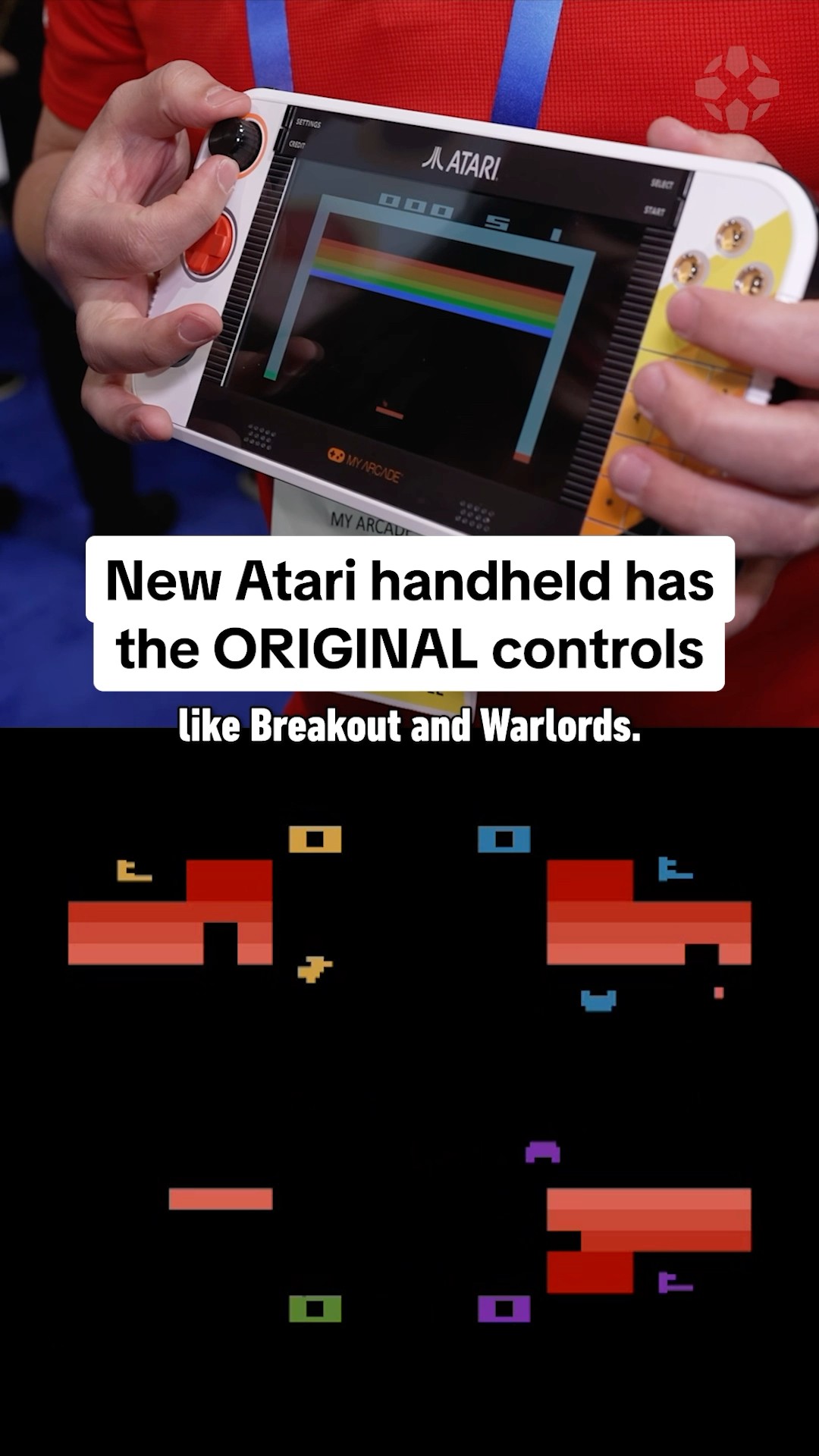 The Atari Gamestation Go has a NUMBER PAD! #ces #atari #pong #handheld #gaming #gamestation #ces2025
