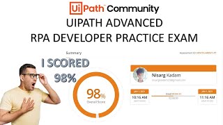 How to crack UiPath Advanced RPA Developer Exam ? I got 98% | Practice Advanced RPA Developer Exam