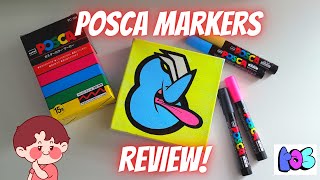White POSCA Marker 1M 3M 5M Tip Swatch Review 