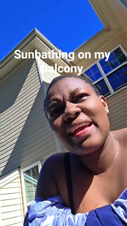 sunbathing on my balcony .