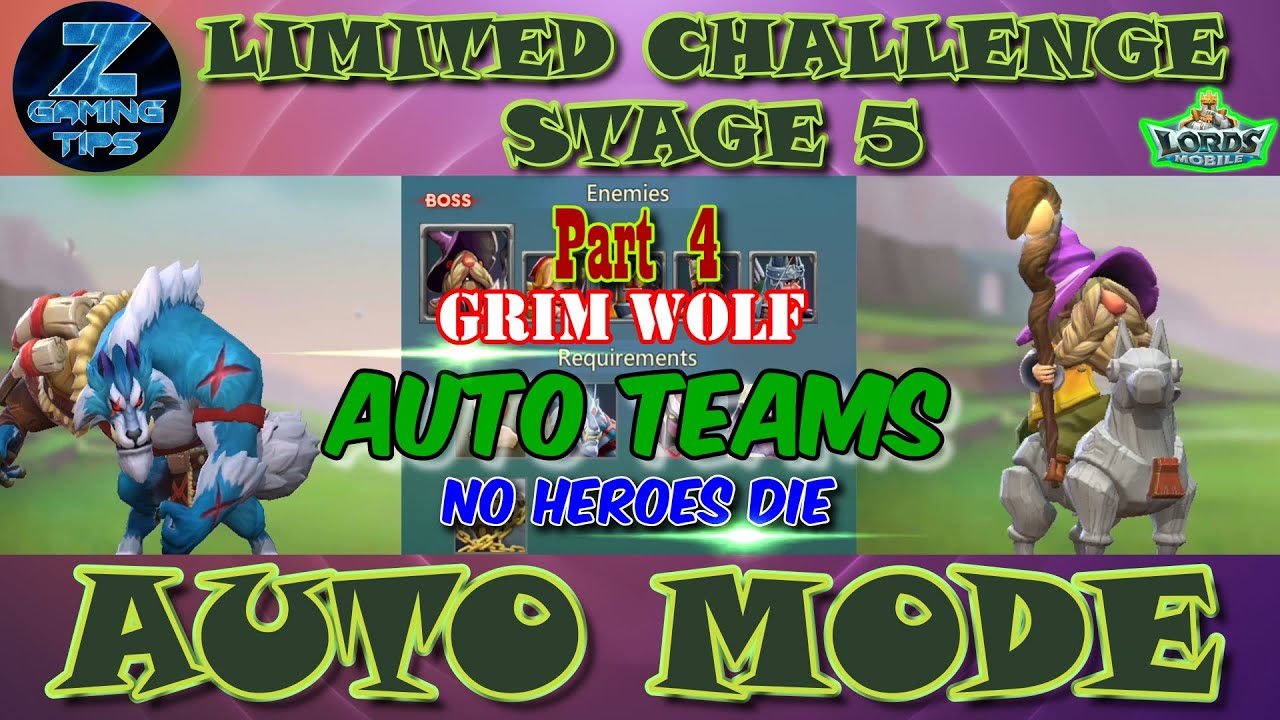 Grim Wolf Limited Challenge Stage 5 | Bloodlust Stage 5 (2 Fully Auto Teams) Winds of Insight Part 4