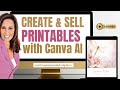 Pam Brossman: Create Canva AI Printables To Sell Online
