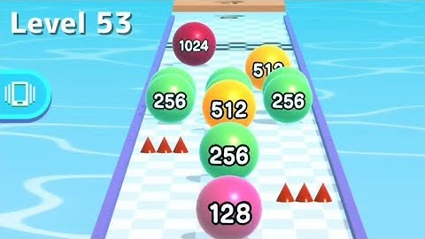 Ball Run 2048 Gameplay Android, iOS walkthrough Level 51-53