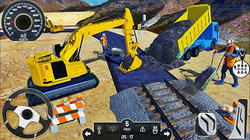 Railroad Tunnel Construction Simulator - Real Construction Vehicles 3D - Android Gameplay #2