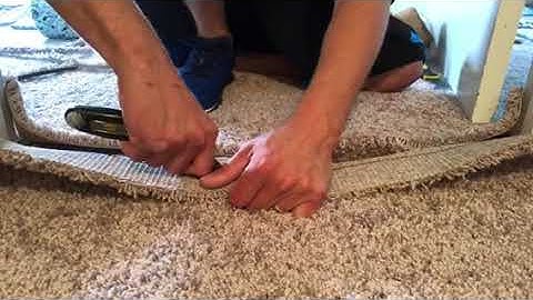 DIY carpet seam step by step carpet hack