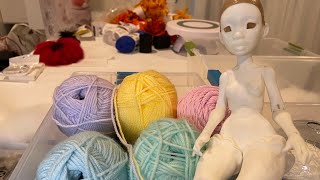 BJD Wig Making - Floof wig for Maddybears Starlight part 2