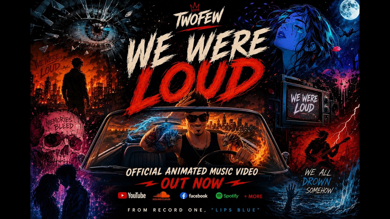 TWOFEW releases the official animated video for “We Were Loud,” bringing a fan-favorite Lips Blue single roaring back to life.