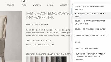DesignerLogic: web clipper to add products as components of other items in interior design projects.