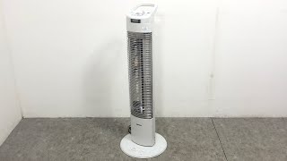 □ CORONA コロナ 遠赤外線ストーブ DH-91RA 2018年製 縦型 首振り コアヒートスリム ホワイト 暖房器具 動作確認済み □24101504