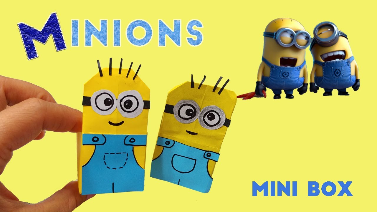 How to make Paper Minions [ Origami Tutorial for Minions Box ] - YouTube