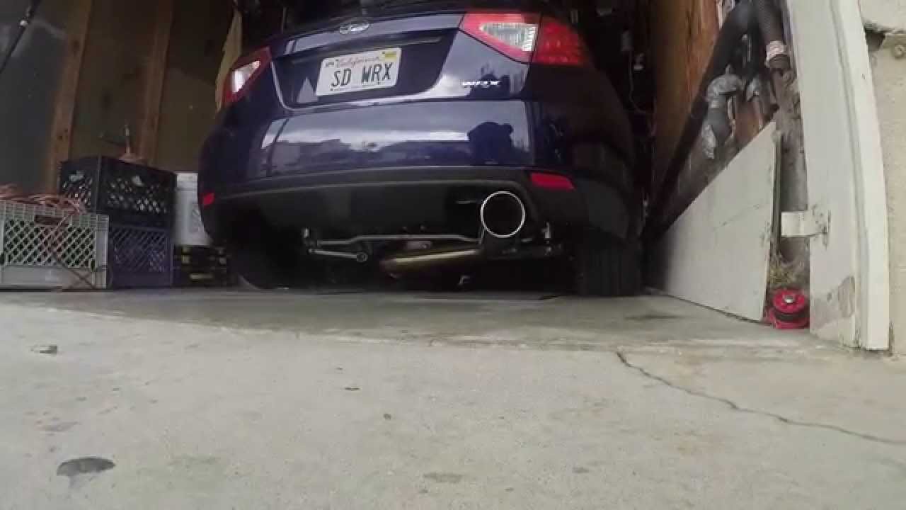 Straight Piped - Muffler Delete 2014 Subaru WRX Cold Start - YouTube
