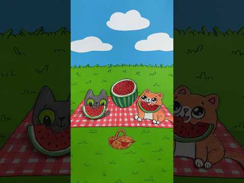 Приключения на пикнике #симбочка #анимация #бумажныесюрпризы #cat