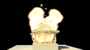 Explosion-Simulation slow-motion Blender 2.69 Cycles 1080p