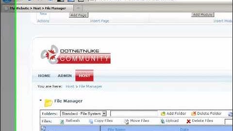 DotNetNuke Tutorial - Understanding the File Manager feature - Video #53