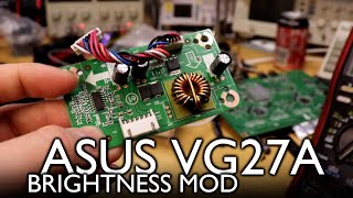 ASUS VG27A brightness mod -  dimmer &amp; wider range with a brightness knob